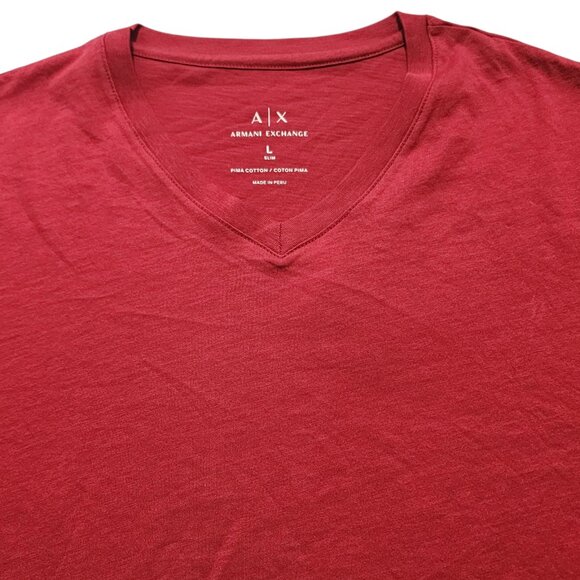 Armani Exchange Men's Long Sleeve T-Shirt V-Neck Casual Jersey, Slim Tee Size L - Picture 6 of 8